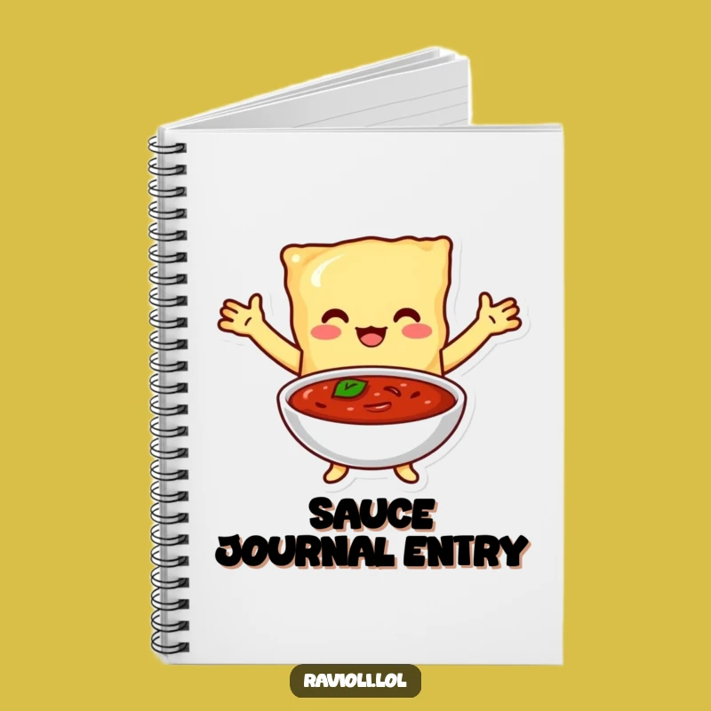 Funny Ravioli Marinara Hug Notebook - Journal for Sauce Aficionados
