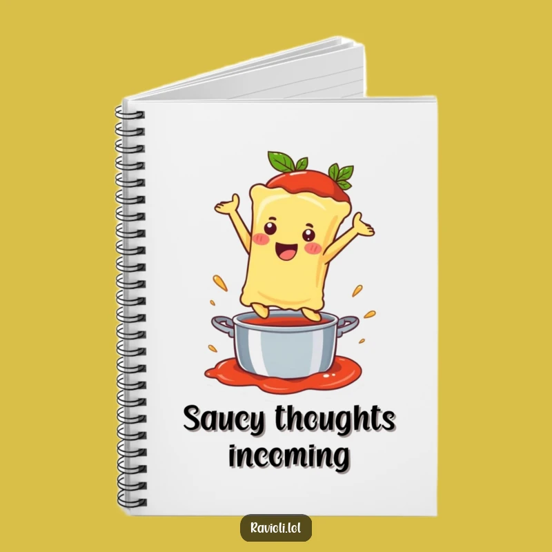 Funny Ravioli Sauce Leap Notebook: Happy Noodle Dive Journal, Perfect Gift