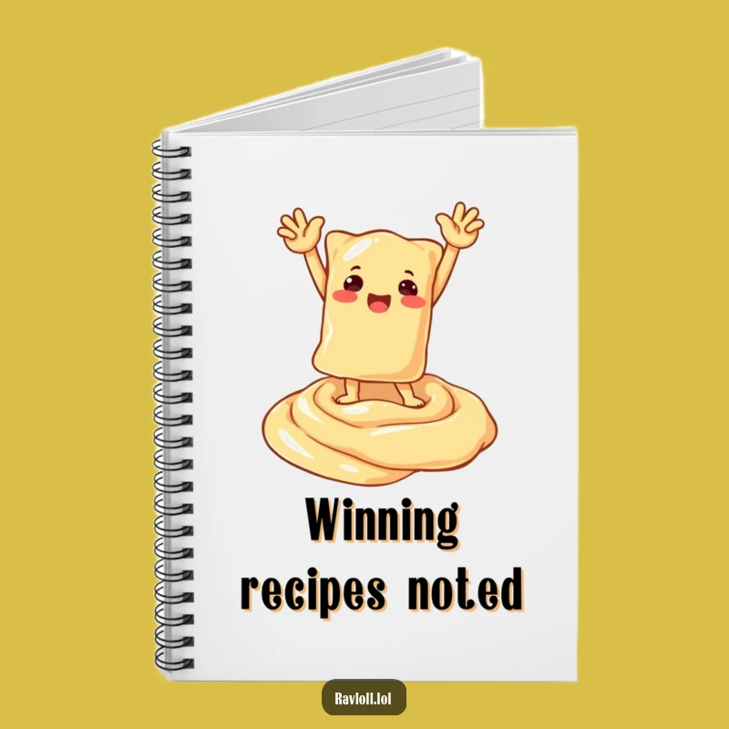 Funny Ravioli Victory Pose Notebook - Journal for Pasta Champions