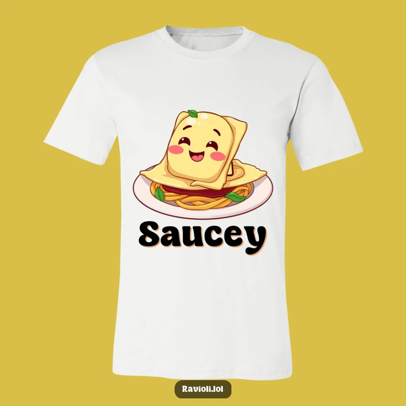 Funny Ravioli Plate T-Shirt: Goofy Dive Character Tee