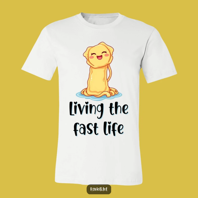 Funny Ravioli Waterslide T-Shirt: Express Your Joy for Pasta Fun