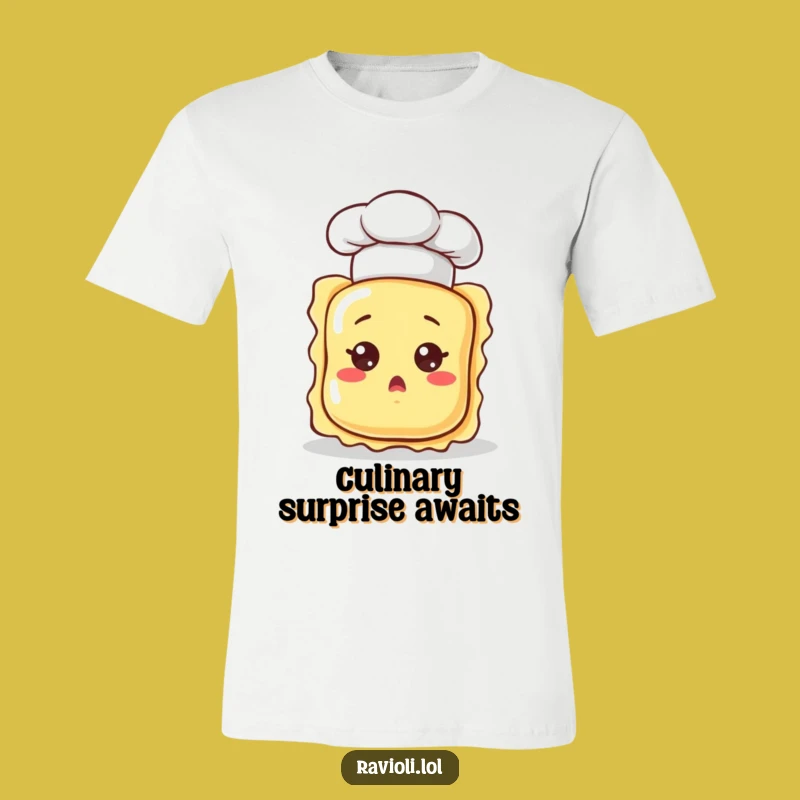 Funny Surprised Ravioli T-Shirt - Hilarious Chef Theme Shirt, Perfect Gift