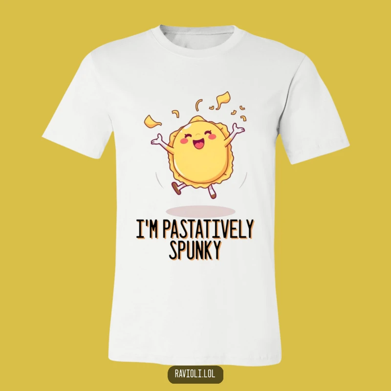 Funny Ravioli Cartwheel T-Shirt: Joyful Pasta Steam Tee, Hilarious Foodie Gift