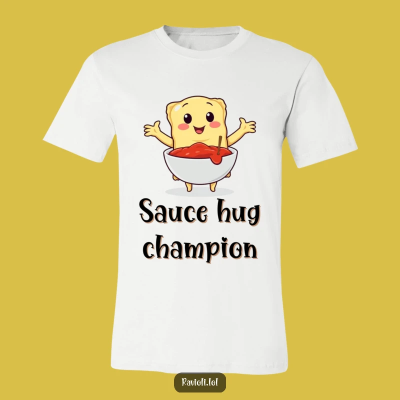 Funny Ravioli Marinara Embrace Tee - Italian Sauce Lover Shirt