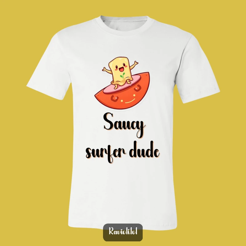 Funny Ravioli Surf T-Shirt: Hilarious Apparel for Foodies and Surfers