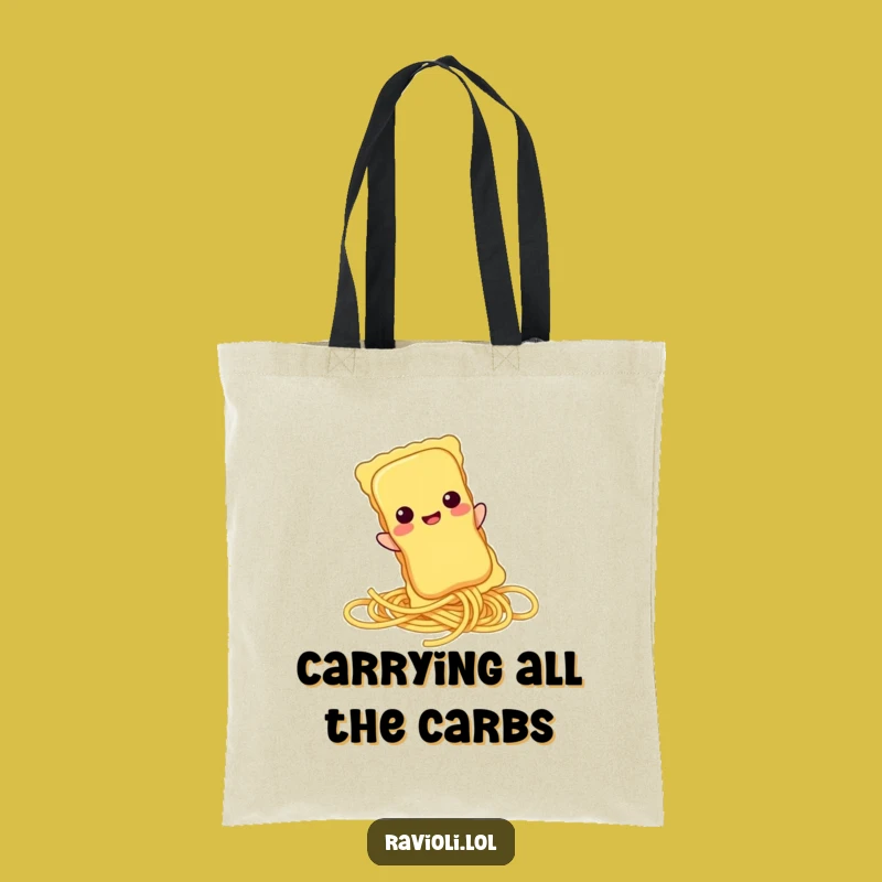 Funny Ravioli Spaghetti Slide Tote Bag - Chic Pasta Accessory