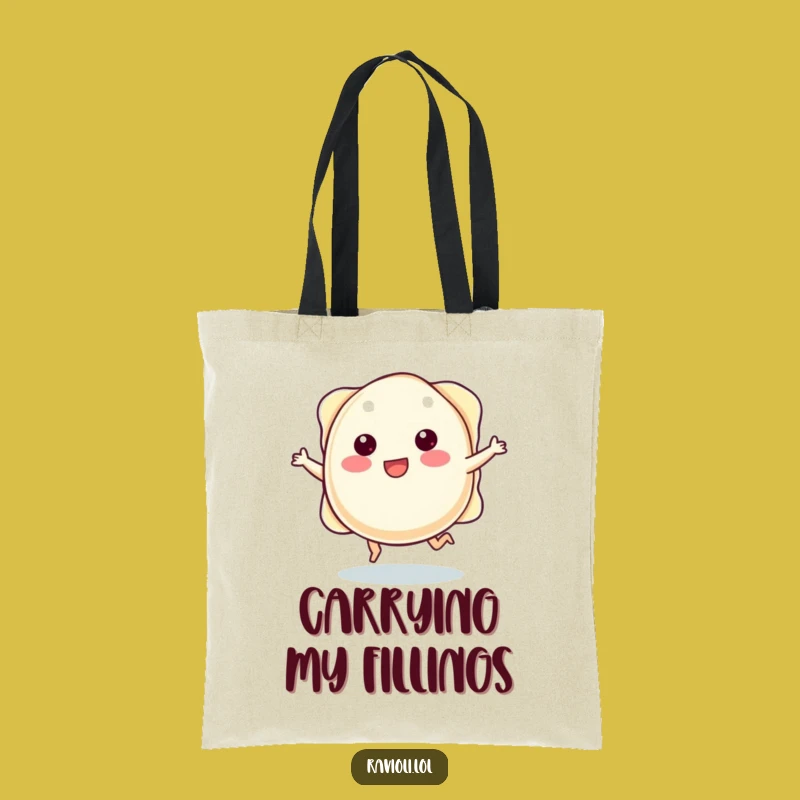 Funny Skipping Ravioli Tote Bag: Carry Your Joyful Goods