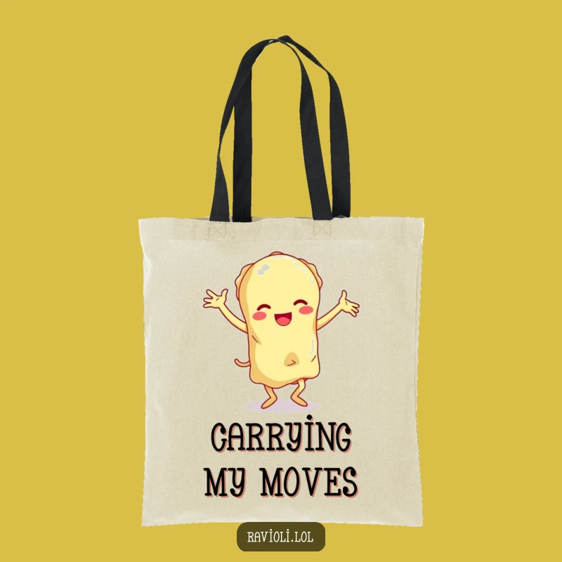 Funny Dancing Ravioli Tote Bag - Hilarious Moves Carry-All Gift