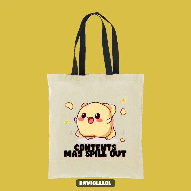 Funny Tripping Ravioli Tote Bag - Carry Your Pasta Mishap!