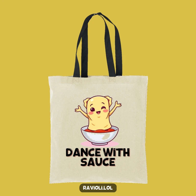 Funny Ravioli Sauce Dance Tote Bag - Carry Your Funky Moves Gift