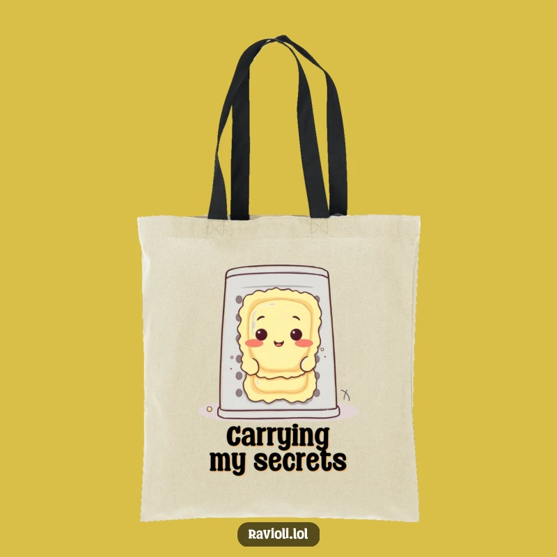 Funny Ravioli Cheese Grater Tote Bag - Humorous Italian Food Groceries Gift